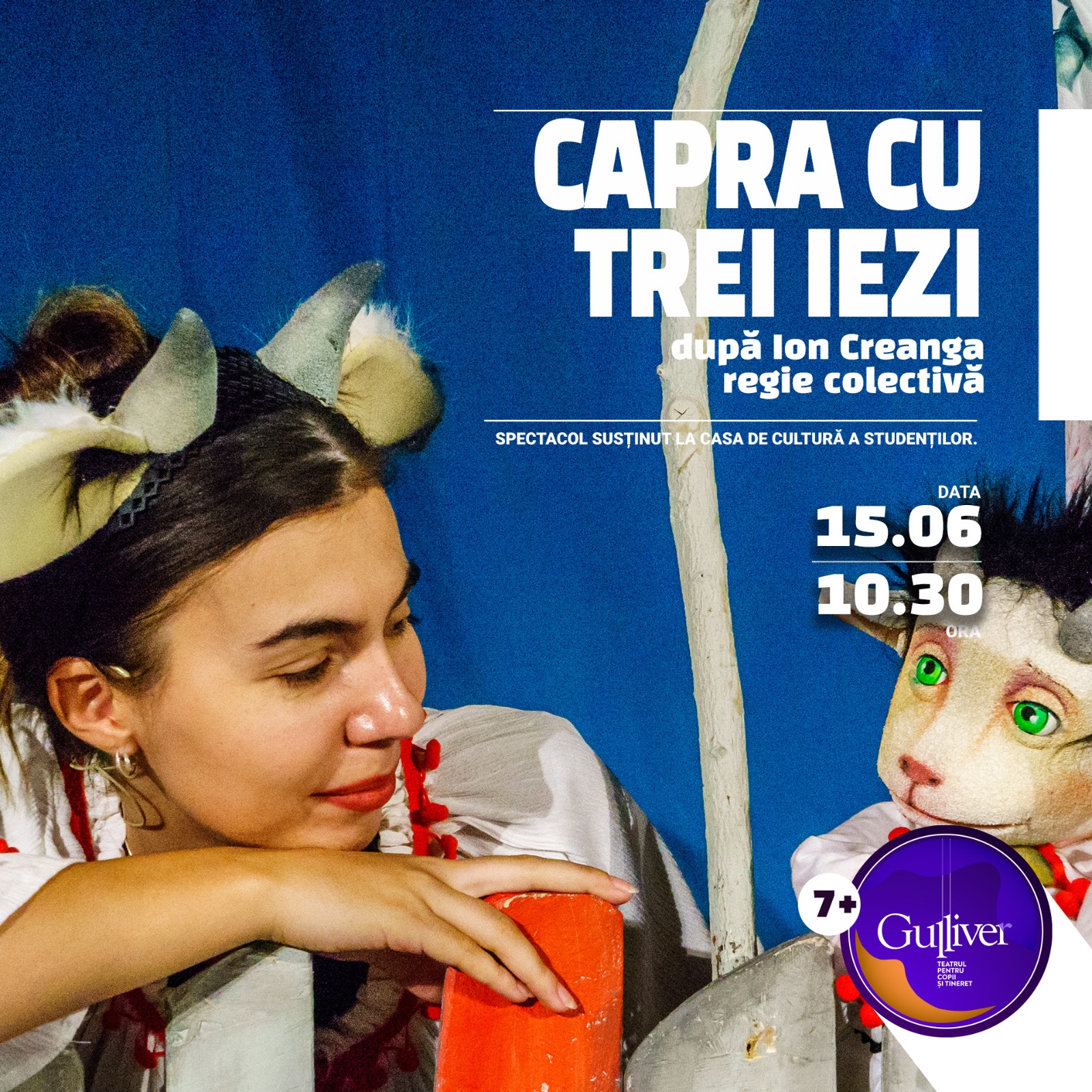 Ineditul spectacol-concert ”Capra cu trei iezi” revine la Teatrul ”Gulliver”